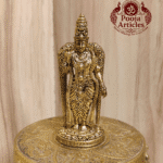 Buy Premium Brass Meenakshi Amman Statue 70 g, 3" – Mini Goddess Idol for Home Pooja & Gifiting