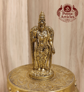 Buy Premium Brass Meenakshi Amman Statue 70 g, 3" – Mini Goddess Idol for Home Pooja & Gifiting