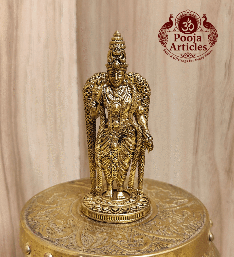 Buy Premium Brass Meenakshi Amman Statue 70 g, 3" – Mini Goddess Idol for Home Pooja & Gifiting