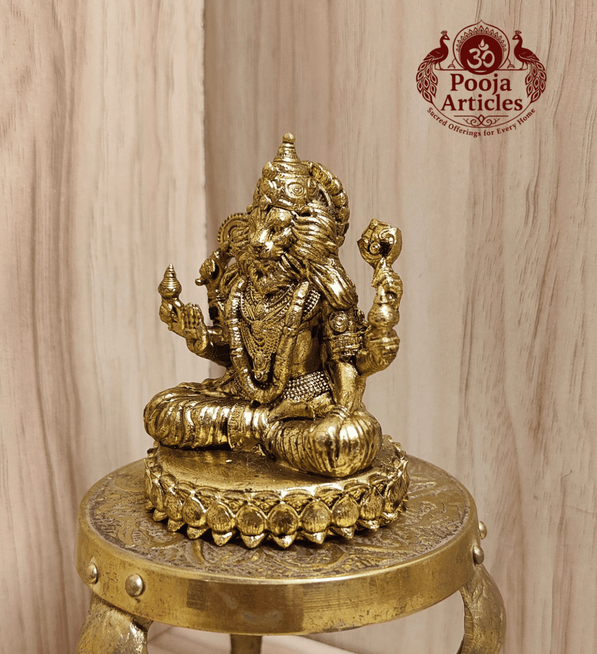 Buy Premium Brass Narasimha Statue 185 g, 3" – Divine Lord Narasimha Idol for Protection & Positivity
