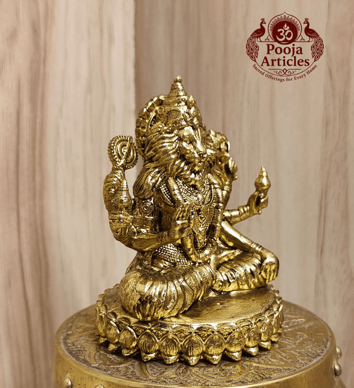 Buy Premium Brass Narasimha Statue 185 g, 3" – Divine Lord Narasimha Idol for Protection & Positivity