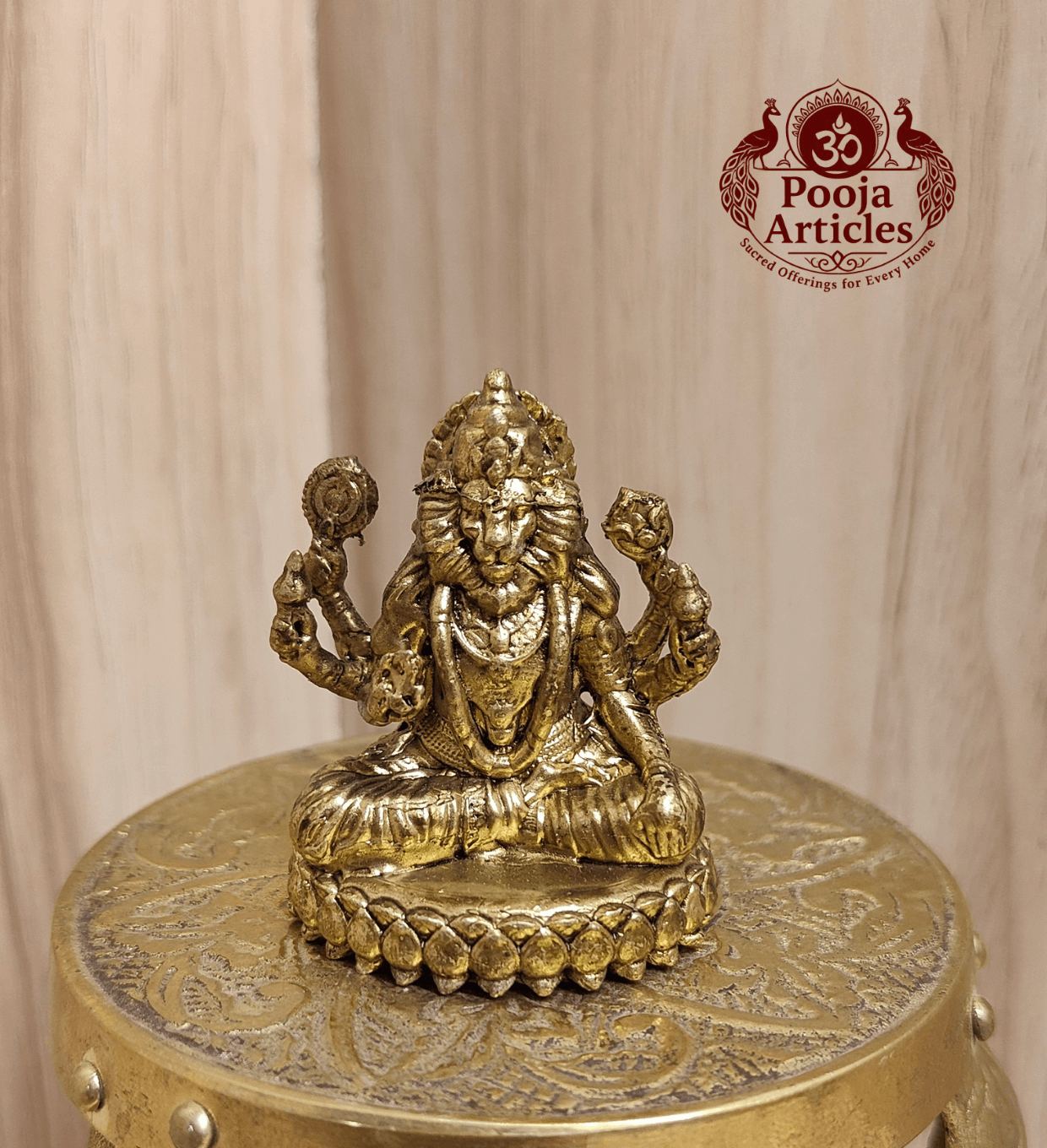 Buy Premium Brass Narasimha Statue 60 g, 1.7" – Mini Narasimha Idol for Power & Prosperity Buy Premium Brass Narasimha Statue 60 g, 1.7" – Mini Narasimha Idol for Power & Prosperity
