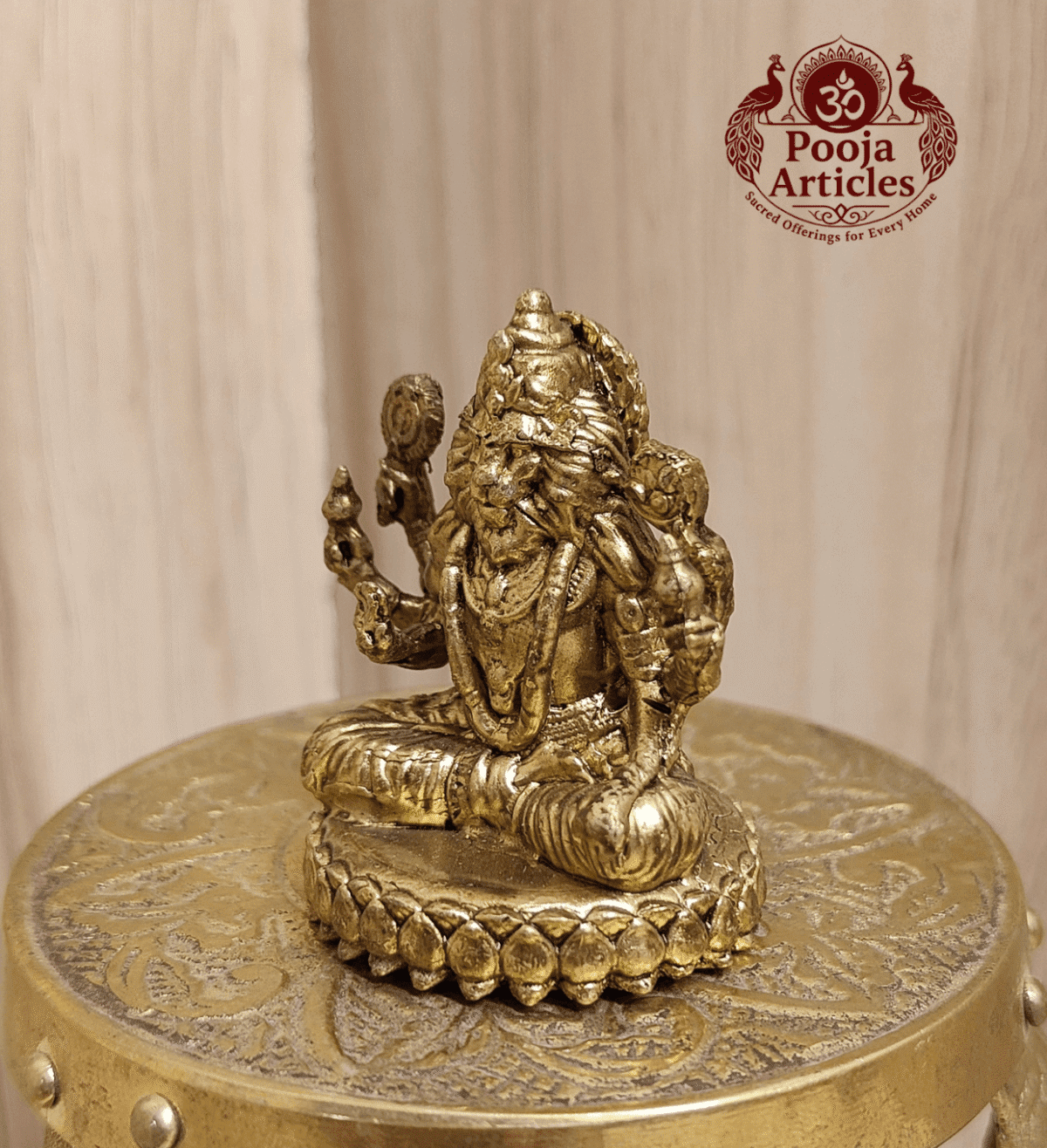 Buy Premium Brass Narasimha Statue 60 g, 1.7" – Mini Narasimha Idol for Power & Prosperity