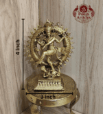 Buy Premium Brass Nataraja Statue 150g, 4" – Brass Nataraja Idol for Home Pooja
