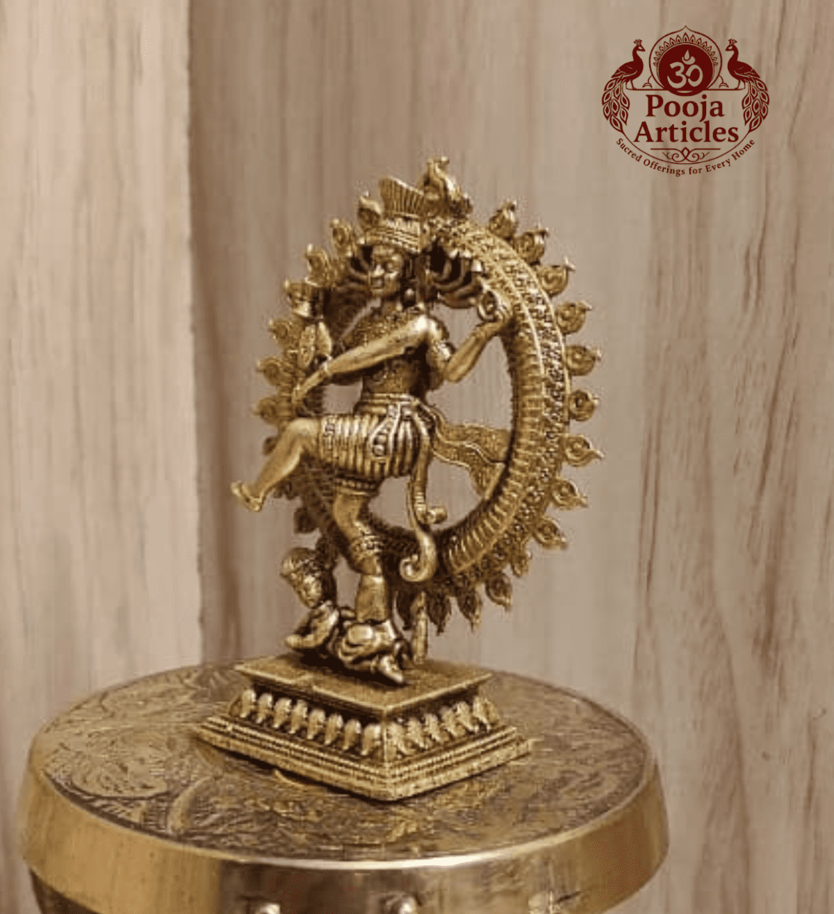 Buy Premium Brass Nataraja Statue 70g, 2.9" – Small Lord Nataraja Idol for Home Pooja & Divine Blessings