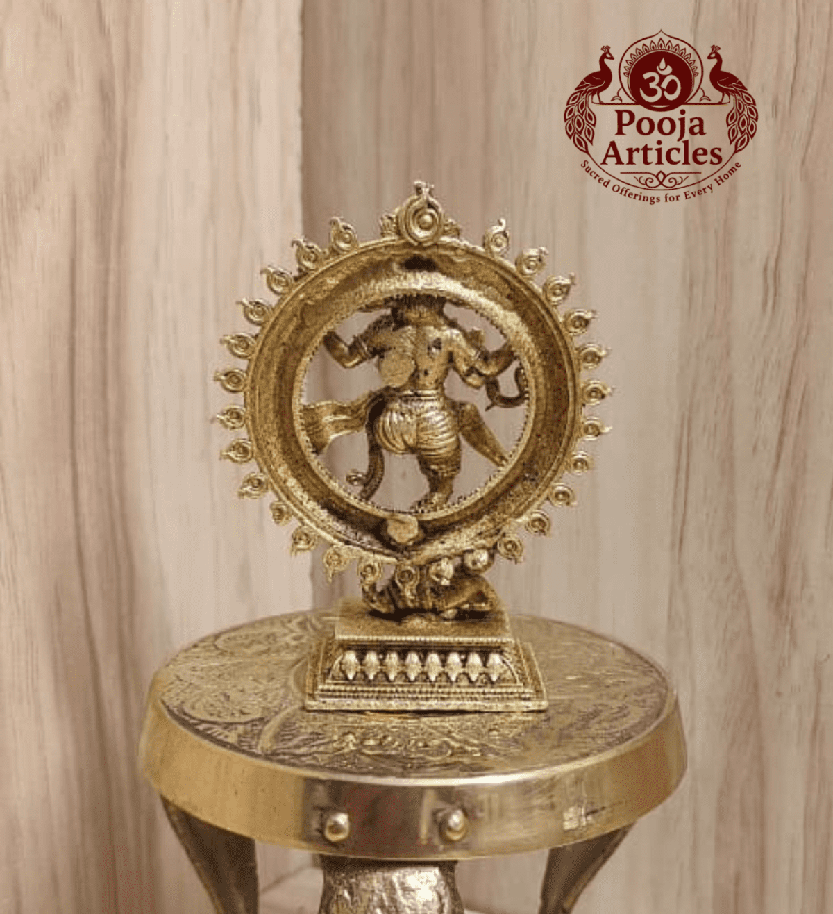 Buy Premium Brass Nataraja Statue 70g, 2.9" – Small Lord Nataraja Idol for Home Pooja & Divine Blessings