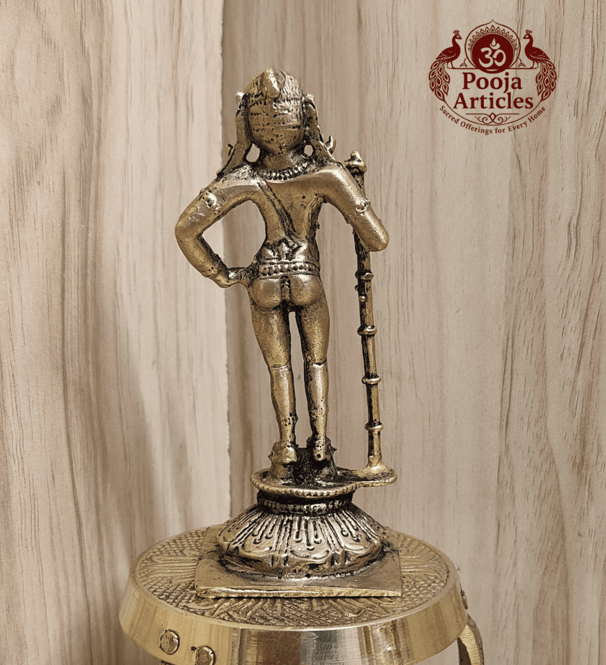 Buy Premium Brass Palani Dhandayuthapani Swamy Idol 180g, 4.1" – Sacred Brass Palani Murugan Idol for Home Temple