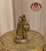 Buy Premium Brass Radha Krishna Statue 35 g, 1.7" – Mini Divine Idol for Home Pooja & Gifiting
