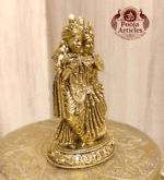 Buy Premium Brass Radha Krishna Statue 90 g, 2.5" – Divine Krishna Idol for Home Pooja & Gifiting