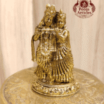 Buy Premium Brass Radha Krishna Statue 90 g, 2.5" – Divine Krishna Idol for Home Pooja & Gifiting