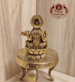 Buy Premium Brass Saraswati Idol 100g, 3" – Small Saraswati Statue for Home Pooja