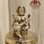 Buy Premium Brass Saraswati Idol 110g, 3" – Pure Brass Saraswati Idol for Pooja & Education
