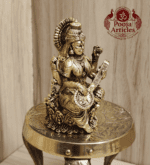 Buy Premium Brass Saraswati Idol 110g, 3" – Pure Brass Saraswati Idol for Pooja & Education
