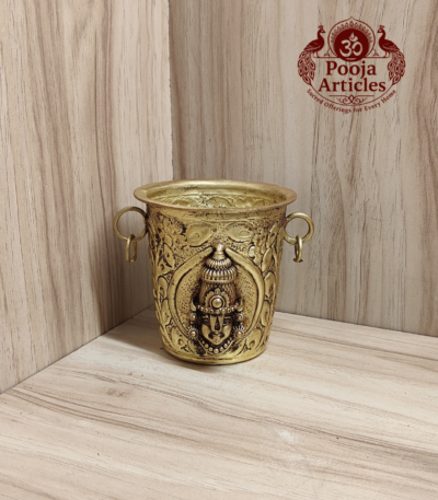 Buy Premium Brass Tirupati Balaji Glass 150g, 3" – Divine Tirupati Balaji Glass for Pooja & Abhishekam