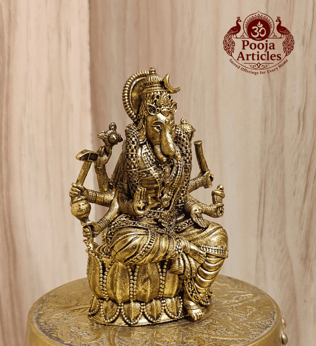 Buy Premium Brass Varahi Statue 160 g, 3" – Goddess Varahi Amman Idol for Home Pooja