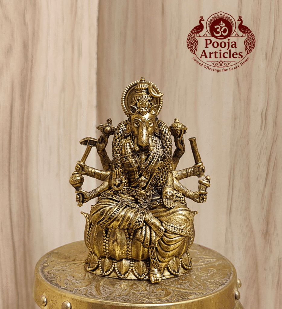 Buy Premium Brass Varahi Statue 160 g, 3" – Goddess Varahi Amman Idol for Home Pooja