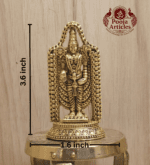 Buy Premium Brass Venkateswara Swamy Idol 70g, 3.6" – Small Tirupati Balaji Idol for Home Pooja