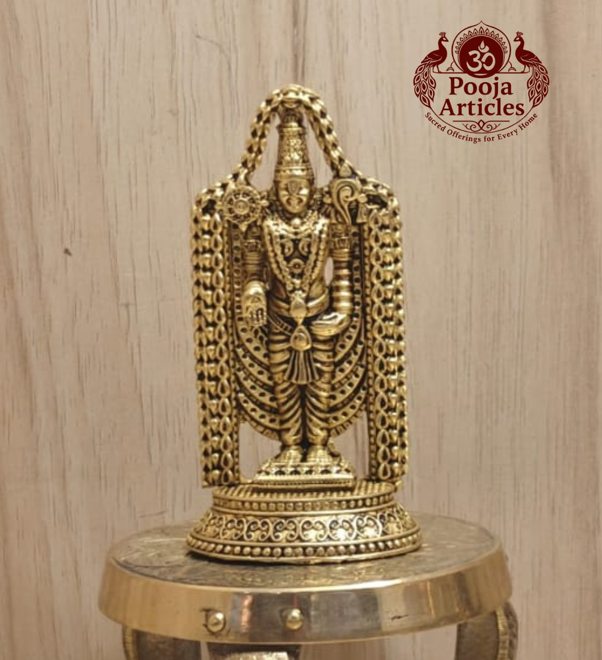Buy Premium Brass Venkateswara Swamy Idol 70g, 3.6" – Small Tirupati Balaji Idol for Home Pooja Buy Premium Brass Venkateswara Swamy Idol 70g, 3.6" – Small Tirupati Balaji Idol for Home Pooja