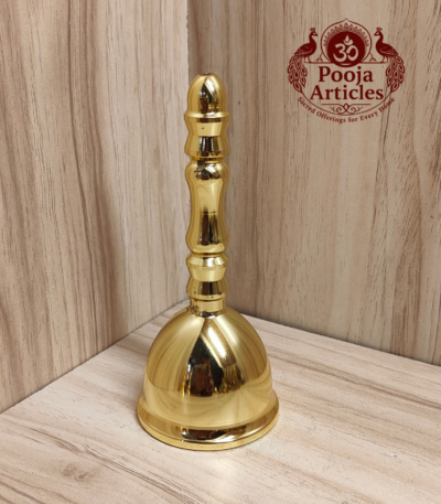 Buy Premium Pooja Brass Bell 150g, 4.5"– Divine Brass Bell for Temple & Home Use