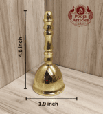 Buy Premium Pooja Brass Bell 150g, 4.5"– Divine Brass Bell for Temple & Home Use