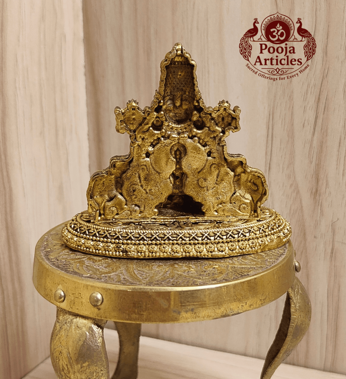 Buy Tirupati Balaji with Goddess Gajalakshmi Statue 80 g, 2.4" – Small Brass Venkateswara Idol for Home Pooja