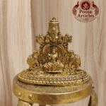 Buy Tirupati Balaji with Goddess Gajalakshmi Statue 80 g, 2.4" – Small Brass Venkateswara Idol for Home Pooja