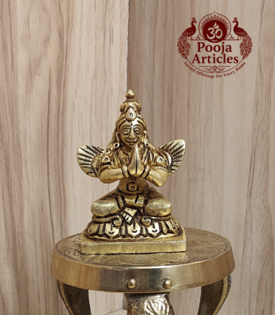 Buy Brass Garuda Idol 200g, 2.6" – Sacred Garuda Statue for Vishnu Devotees