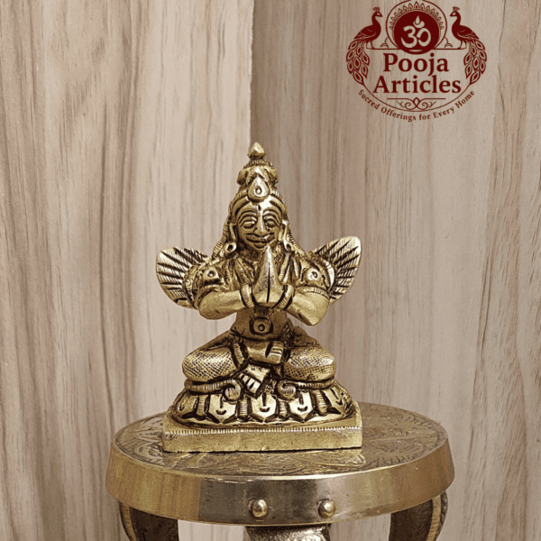 Buy Brass Garuda Idol 200g, 2.6" – Sacred Garuda Statue for Vishnu Devotees