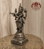 Buy Premium Brass Krishna Statue 150g, 3.6" – Divine Brass Krishna Idol for Home Temple