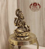 Buy Premium Brass Lord Lakshmi Statue 120g, 3" – Small Lakshmi Idol for Pooja