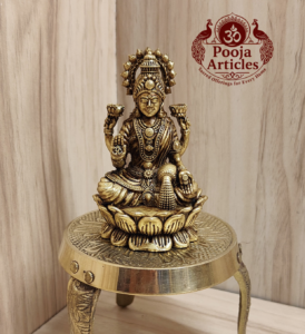 Buy Premium Brass Lord Lakshmi Statue 120g, 3" – Small Lakshmi Idol for Pooja 1 Buy Premium Brass Lord Lakshmi Statue 120g, 3" – Small Lakshmi Idol for Pooja