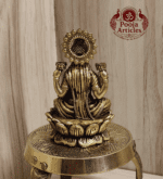 Buy Premium Brass Lord Lakshmi Statue 120g, 3" – Small Lakshmi Idol for Pooja