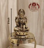 Buy Premium Brass Lord Lakshmi Statue 120g, 3" – Small Lakshmi Idol for Pooja