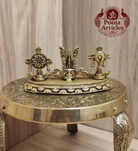 Buy Premium Brass Shankh Chakra Namah Idol 90g, 1.5" – Sacred Vishnu Symbol Brass Idol for Home